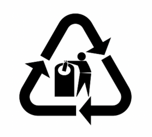 Glass recycling logo
