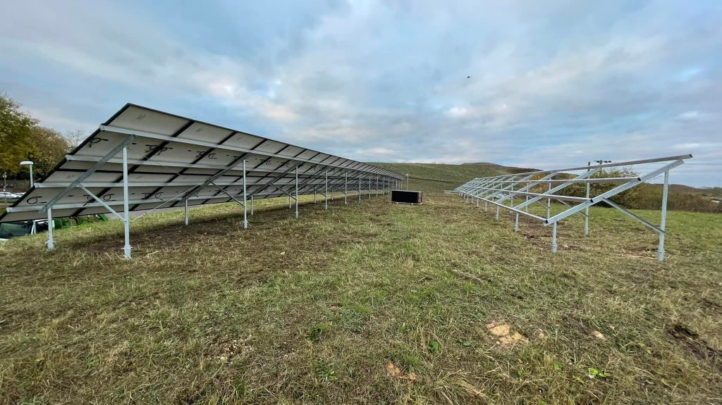 Solar energy farm at Woodford Recycling offices